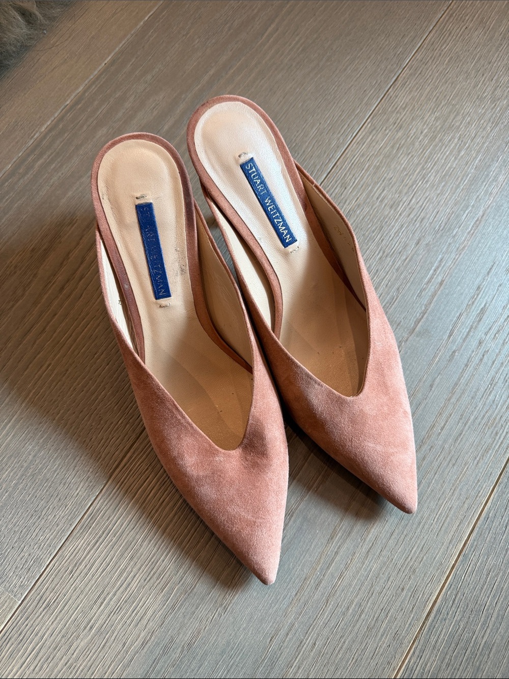 Stuart Weitzman Suede Mules